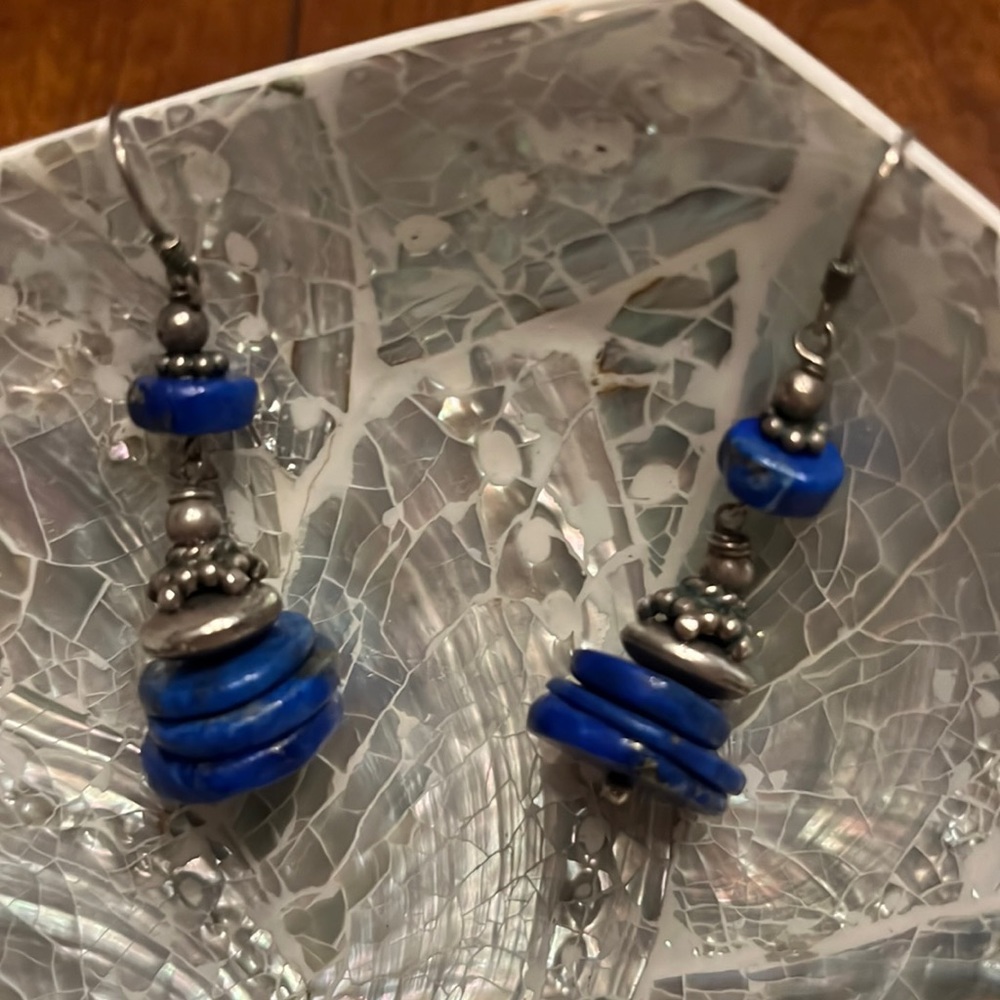Lapis and Sterling Silver earrings - Vintage